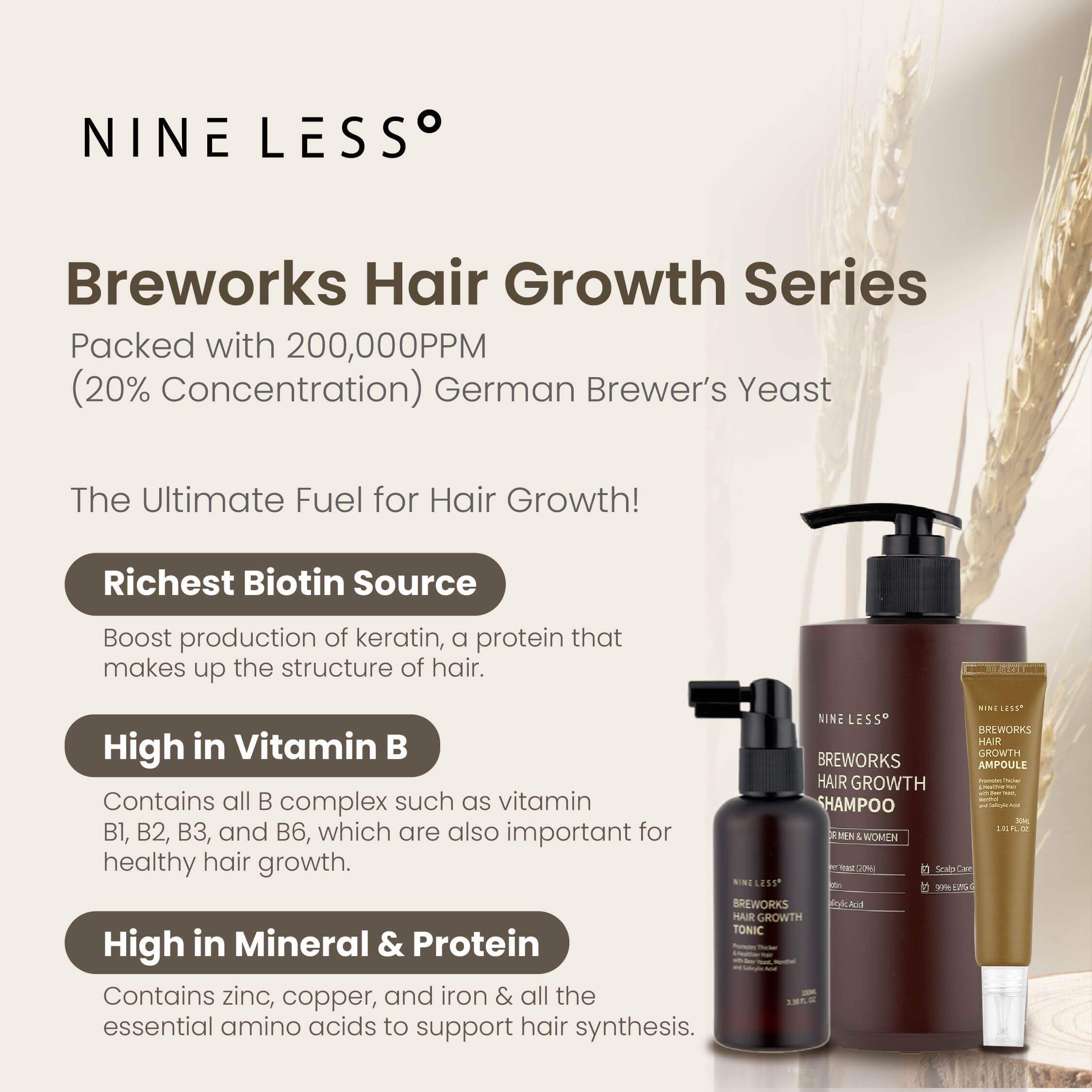 NINELESS Breworks Hair Boost Tonic (100ml) KBeauty Keoji