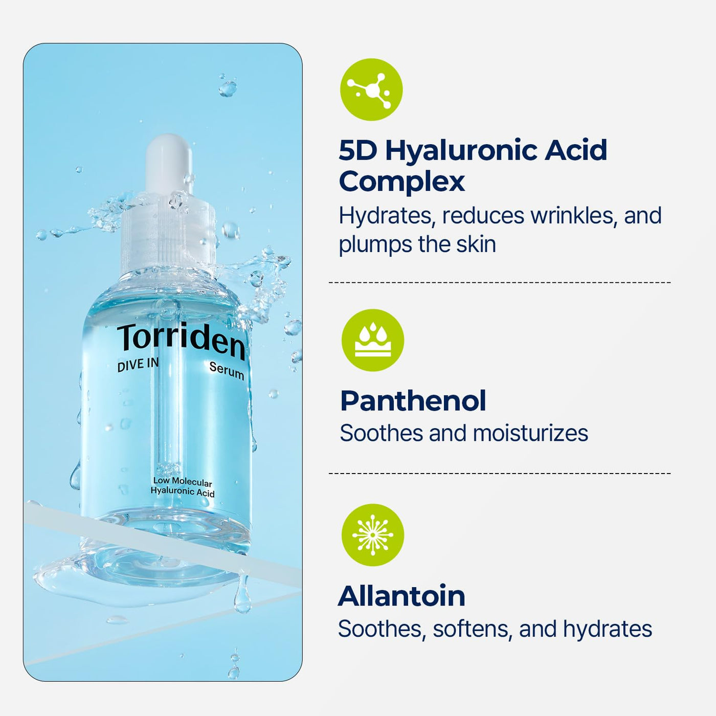 Torriden - Dive-In Low Molecule Hyaluronic Acid Serum (50ml) - KBeauty – Keoji