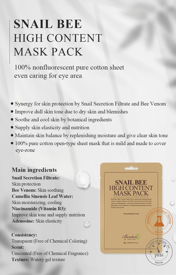 Snail Bee High Content Mask Pack (1pc)