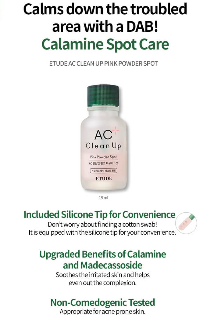 Etude House - AC Clean Up Pink Powder Spot (15ml) – K-Beauty – Keoji