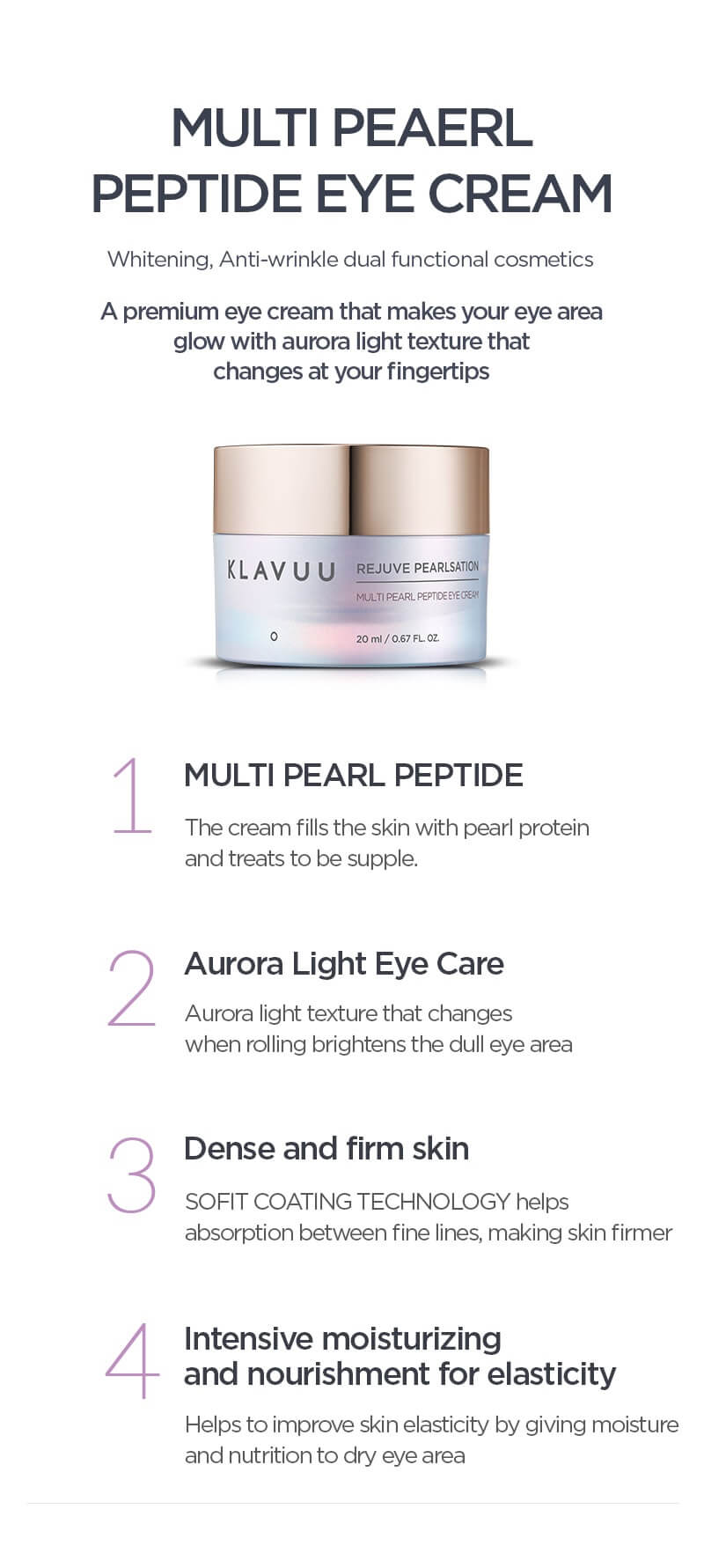 Rejuve Pearlsation Multi Pearl Peptide Eye Cream (20ml)