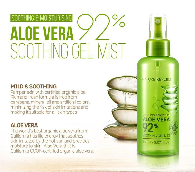 Soothing & Moisture Aloe Vera 92% Soothing Gel Mist (155ml)