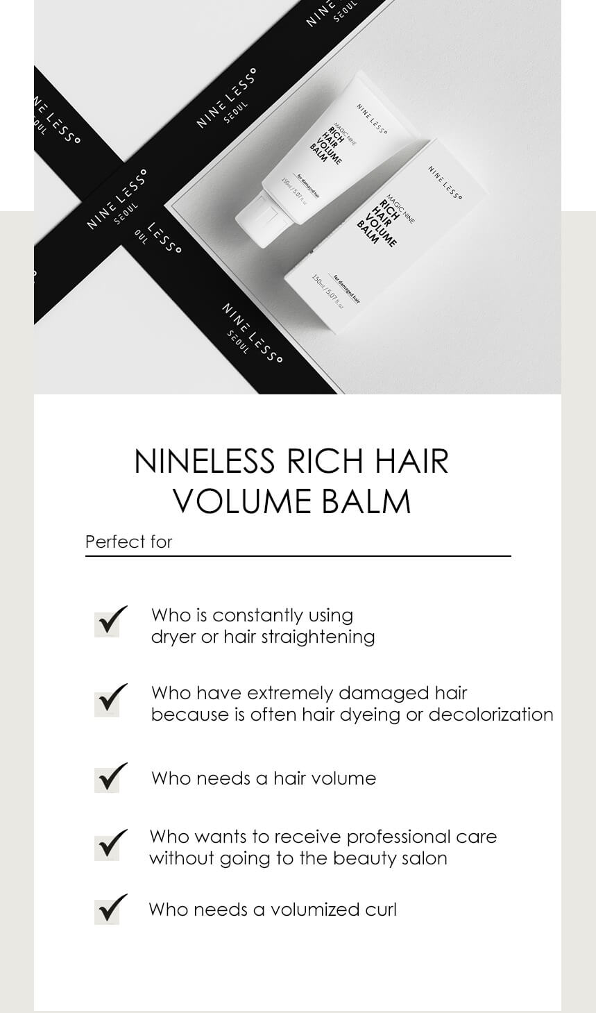 Nine Less Magic Nine Rich Hair Volume Balm (150mL) KBeauty Keoji