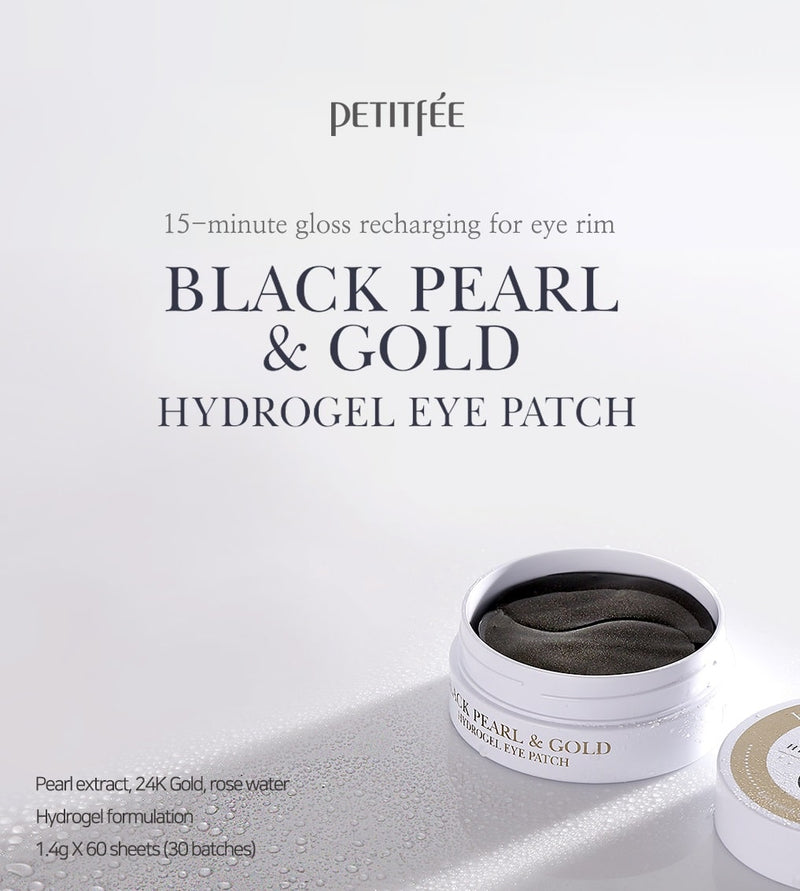 Black Pearl & Gold Eye Patch (60 pcs)