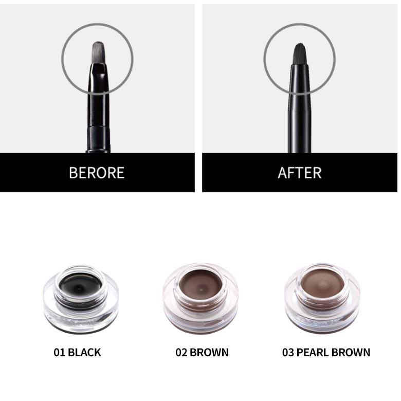 Back Gel Eyeliner Long Brush (1pc)