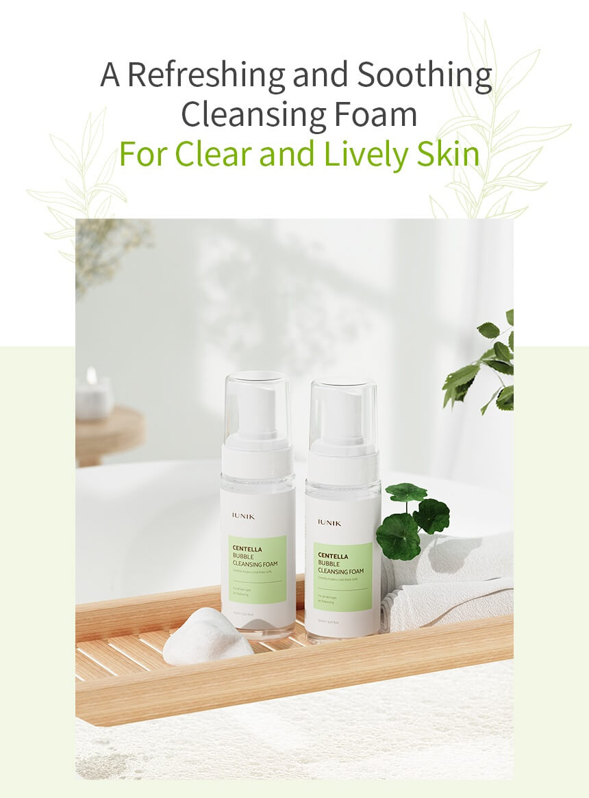 iUNIK - Centella Bubble Cleansing Foam (150ml) – Korean Skincare – Keoji